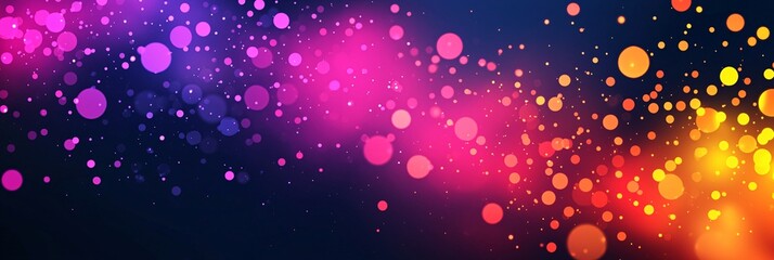 vibrant bokeh light background with glowing circles for creative design and digital art