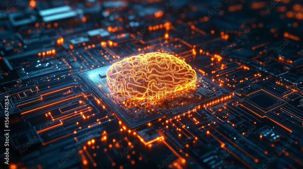 Poster innovative neural network advancements in technology exploring the future of ai and brain simulation