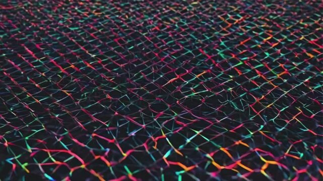 Geometric Grid Pattern Shifting with Abstract Rhythm