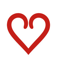 Modern vector illustration of a calligraphic love heart sign element of Valentine's day, love t-shirt design, template for t-shirt, card, invitation, easily editable.