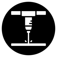 laser cutting glyph icon