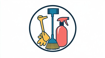 Obraz premium creative logo of a cleaning.