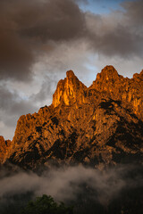 sunset in the mountains