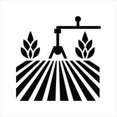  Field Irrigation Silhouette Art Graphic