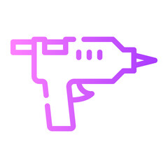 hot glue gun gradient icon