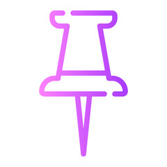 push pin gradient icon