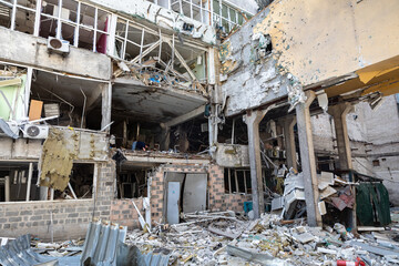 Destruction in Kyiv following air strike on July 4, 2025, revealing significant damage and debris