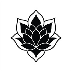  Modern Black White Floral Silhouette