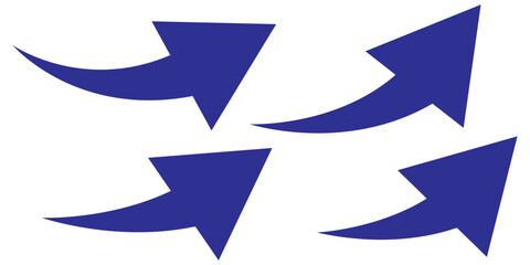 Long arrows icon. Long curved hand drawn arrow isolated background .