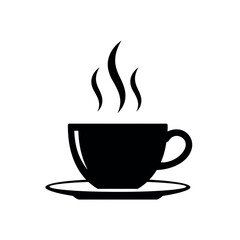 "Elegant Coffee Cup Icon - Minimalist Coffee Symbol for Digital Designs"