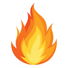 Fire flame icon isolated on white background vector illustration
