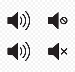 Volume icon vector. Audio speaker volume icon. Speaker icon set.  Modern and Minimalist Speaker Icons Set . 