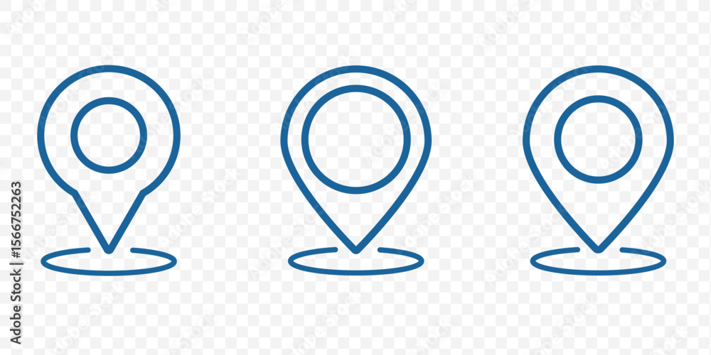 Poster location icon set, map pin place marker. location pointer icon symbol in flat style. professional ma