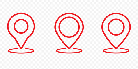 Location icon set, Map pin place marker. location pointer icon symbol in flat style. Professional Map Marker Vectors Collection . 