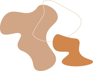 Brown Blob Abstract Decorative