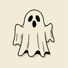 Halloween Ghost Vector Illustration