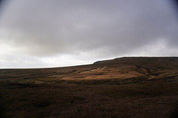 B29 OVEREXPOSED Crash Site, The Peak District, England - June 8 2022: Moody landscape view at the B...