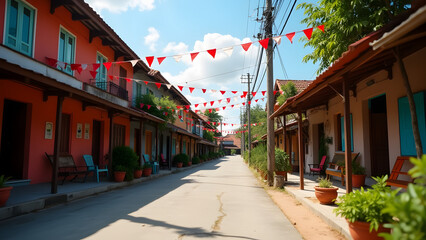 Obraz premium an Indonesian village