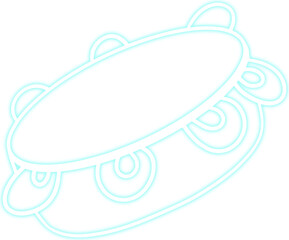 Tambourine Neon Light Music Instrument 