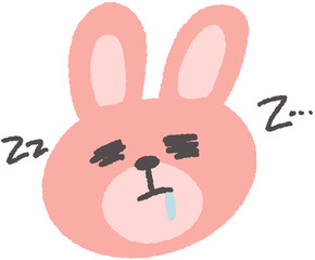 표정 가득 귀여운 토끼 캐릭터 스티커