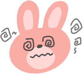 표정 가득 귀여운 토끼 캐릭터 스티커