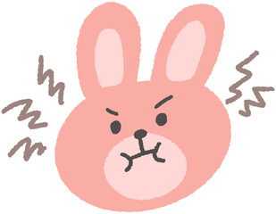 표정 가득 귀여운 토끼 캐릭터 스티커 © 주영 박