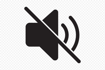 Sound off icon set. Simple sound volume and audio mute mark symbol design illustration. Mute Audio Volume Control Icon . 