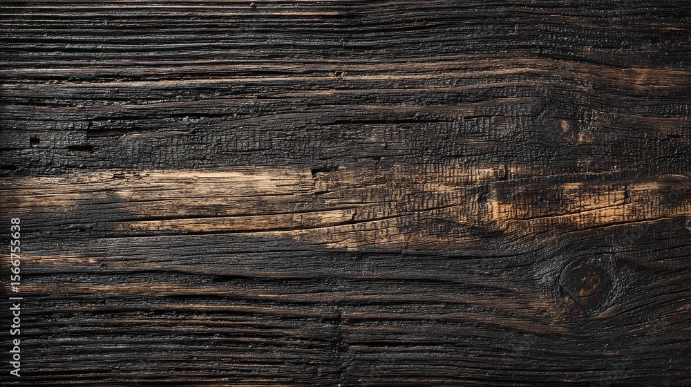 Poster closeup, exploring the intricate textures and patterns of a wooden surface closeup