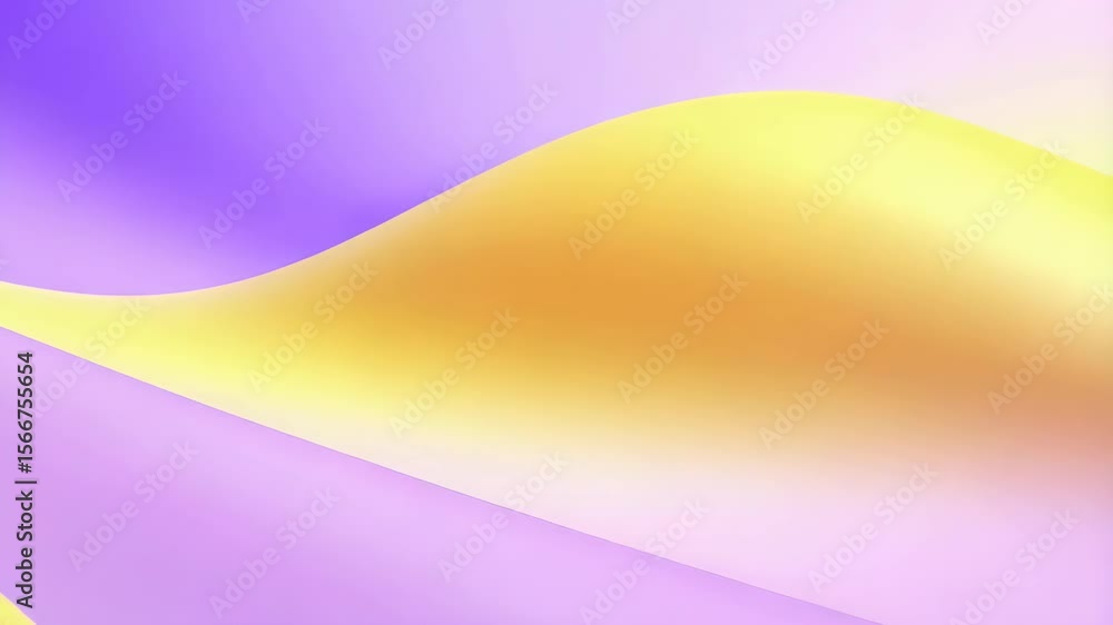 Poster abstract smooth layered paper with a soft gradient from golden yellow to light pastel violet creatin