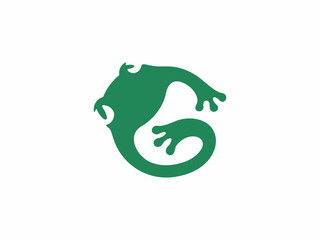 Letter G Frog Logo
