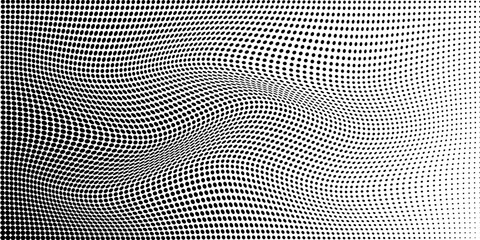 Halftone twisted grunge pattern design. vector ilustration