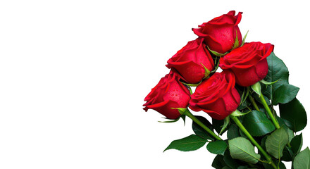 Red Roses Bouquet On Black Background