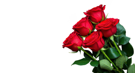 Red Roses Bouquet On Black Background