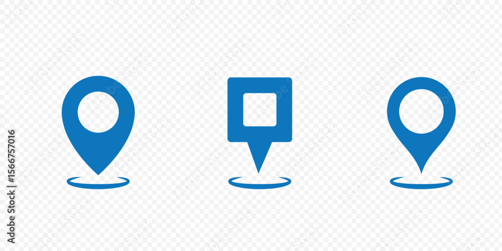 Poster map location icon set . location icon set, map pin place marker. location pointer icon symbol in fla