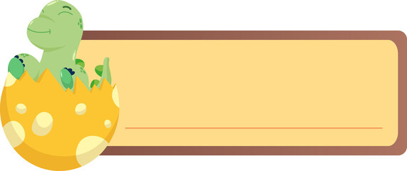 Cute Baby Dinosaurs Theme Label Note