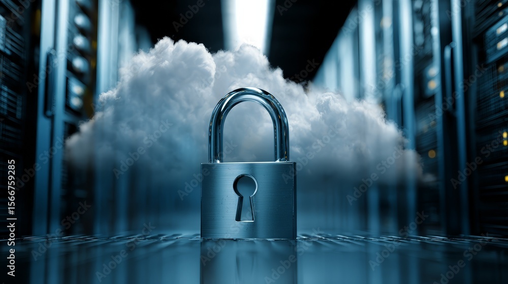 Poster cloud security, protecting your digital assets with robust encryption and advanced threat defense