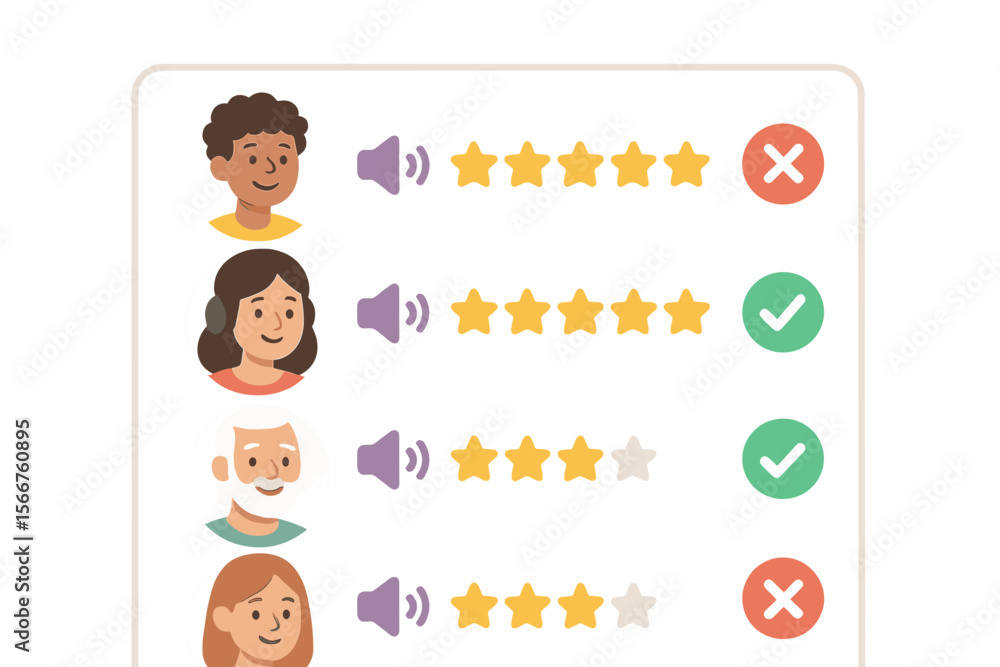 Poster feedback ratings on a digital platform showcase user reviews and experiences