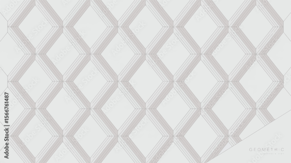 Poster intersecting diamond pattern geometric lines