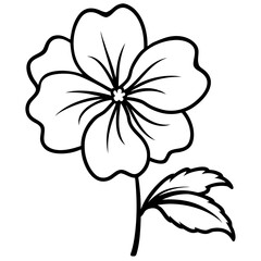Geranium flower vector with a clean white background, perfect for digital, print, and graphic design projects.
