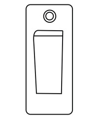 Cute cartoon hand drawn vector electric switch outline.