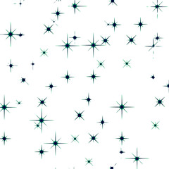 Seamless vector pattern featuring black silhouettes of stars and airplanes, a perfect winter...
