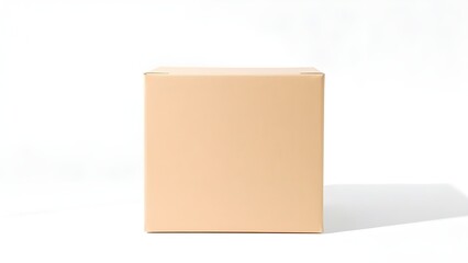 Minimalist Cardboard Box Mockup