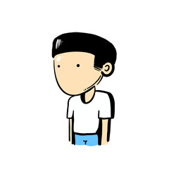 Cartoon illustration of male