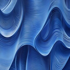 Blue line art guilloche pattern. Vector abstract striped background. Squiggle thin lines. Ripple subtle curve. Template for watermark, money, banknote, cheque, diploma, certificate EPS10 Generative AI