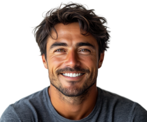 Smiling man portrait bright lighting happiness