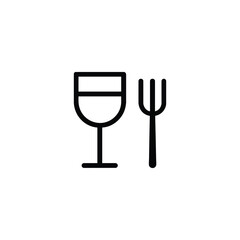 Monochrome Wine Glass and Fork