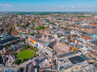 Aerial view of Dublin Ireland