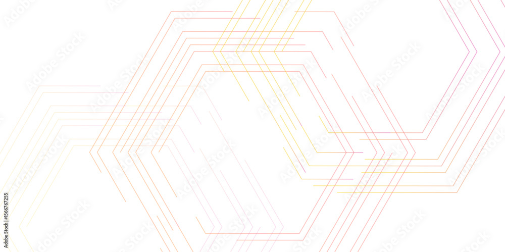 Poster abstract white background with gradient hexagon shape stock line texture seamless pattern. modern an