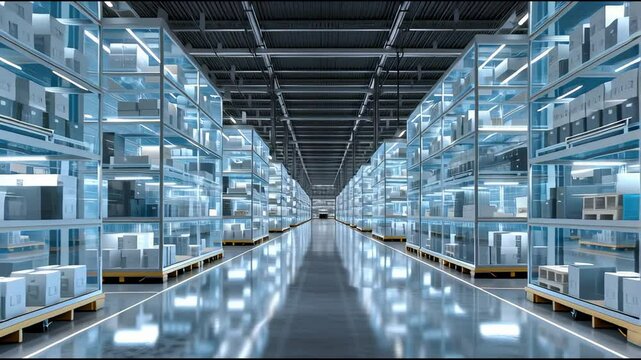 High-Tech Warehouse Utilizing Digital Invent Technology for Efficiency