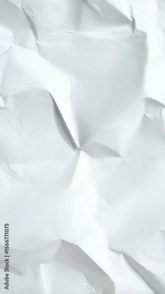 Poster textured white paper sheet with sharp folds and deep shadows used as abstract background
